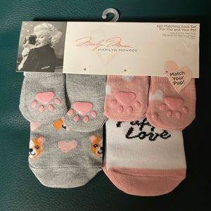 Nwt Marilyn Monroe brand low cut socks for owner and pet